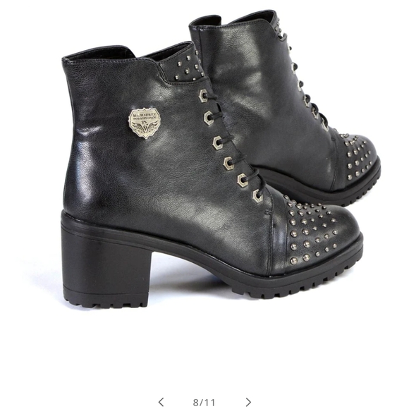 Milwaukee Performance leather Studded lace up Boots🖤😎 - Picture 3 of 15